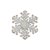 6" Silver Cast Iron Hand Painted Snowflake Sculpture