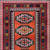 8' X 11' Red And Orange Tribal Washable Area Rug With UV Protection