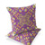Set of Two Purple And Yellow Botanical Indoor Outdoor Throw Pillow