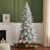 9' White Full Flocked Fir Christmas Tree With Decorations