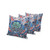 Set of Three Sky Blue And Pink Sunflower Indoor Outdoor Throw Pillow