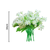 Bunch Artificial Silk Lilium nanum  Heads Flower Fake Bridal Bouquet Table Decor