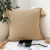 Chunky Knit Decorative Pillow Covers with Tassels Warm Beige