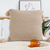 Chunky Knit Decorative Pillow Covers with Tassels Warm Beige