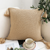 Chunky Knit Decorative Pillow Covers with Tassels Warm Beige
