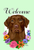 Chocolate Labrador - Best of Breed Welcome Flowers Garden Flag