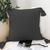 Chunky Knit Decorative Pillow Covers with Tassels Charcoal Gray