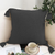 Chunky Knit Decorative Pillow Covers with Tassels Charcoal Gray