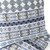 Set of Two Navy Blue Teal Blue And White Floral Indoor Outdoor Throw Pillow