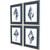 Set Of Four Quiet Conch Silver Framed Wall Art