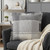 20" Gray And White Plaid Cotton Throw Pillow Cover with Fringe