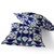 Set of Two Indigo Pink And Cream Abstract Indoor Outdoor Throw Pillow