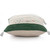 18" Green Cream And Blue Color Block Cotton Throw Pillow Cover with Tassels