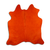 DYED HAIR ON COWHIDE DYED ORANGE