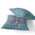 Set of Two Blue Red And White Botanical Indoor Outdoor Throw Pillow
