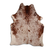 PRINTED HAIR ON COWHIDE PRINTED SALT AND PEPPER BROWN
