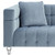 88" Teal Blue Velvet Wood Sofa With Toss Pillows