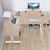 45" Adjustable Oak and White Standing Desk