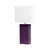 21" Eggplant Faux Leather USB Table Lamp LED With White Shade