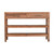 47" Brown Solid Wood Solid Console Table With Shelf And With Two Drawers