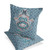 Set of Two Blue And Gray Hamsa Indoor Outdoor Throw Pillow