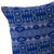 Set of Two Navy Blue And Yellow Botanical Indoor Outdoor Throw Pillow
