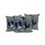 Set of Three Off White Bird Abstract Indoor Outdoor Throw Pillow
