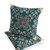 Set of Two Green And Red Botanical Indoor Outdoor Throw Pillow