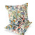 Set of Two White Yellow And Green Floral Indoor Outdoor Throw Pillow