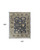 10' X 14' Blue and Gray Wool Floral Hand Knotted Area Rug With Fringe