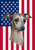 Italian Greyhound - Best of Breed American Flags House and Garden Size