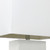 21" White Faux Leather Table Lamp LED With White Shade