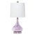 23" Purple Round Table Lamp With Drum Shade