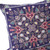 Set of Two Dark Purple And Pink Botanical Indoor Outdoor Throw Pillow
