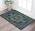 2' X 3' Teal And Gray Wool Medallion Hand Tufted Area Rug