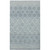 2' X 3' Blue Gray And Ivory Wool Geometric Hand Hooked Area Rug
