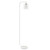 63" White Metal Arched Floor Lamp With Clear Glass Cylinder Shade