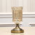 Transparent Glass Flower Vase with Metal Base Filler Vase