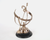 14" Brass and Black Metal Hand Painted Figurine Tabletop Sculpture