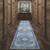 10' Blue Floral Distressed Runner Rug