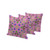 Set of Three Pink Blue And Green Paisley Indoor Outdoor Throw Pillow