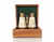 Elegant Brass And Mother Of Pearl Binoculars In Wooden Storage Box