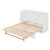 White Wood Queen Murphy Bed With Drawers