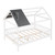 White Wood Full House Bed
