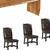Nine Piece Brown Solid Wood Dining Set with Eight Chairs