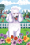 Poodle White- Tomoyo Pitcher Spring Garden Flag