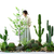 Artificial Indoor Cactus Tree Fake Plant Simulation Decorative  Heads