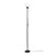 70" Black Metal Floor Lamp With White Cone Shade
