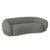 89" Gray Fabric Sofa With Walnut Legs