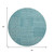 8' Teal And Ivory Geometric Washable Round Rug With UV Protection